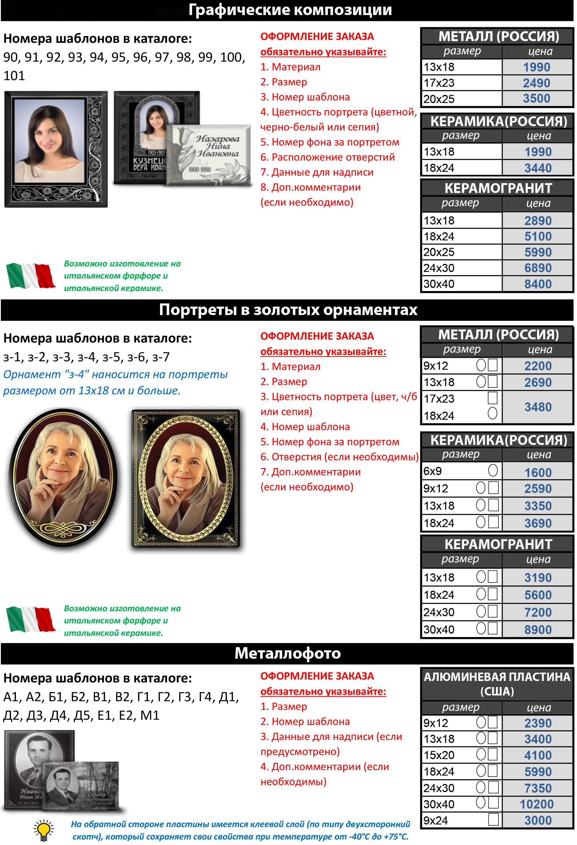 Цены на ритуальную продукцию 3